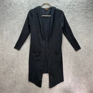 Kerisma Women's S/M Hooded‎ Cardigan Open Front Long Sleeves Front Pockets